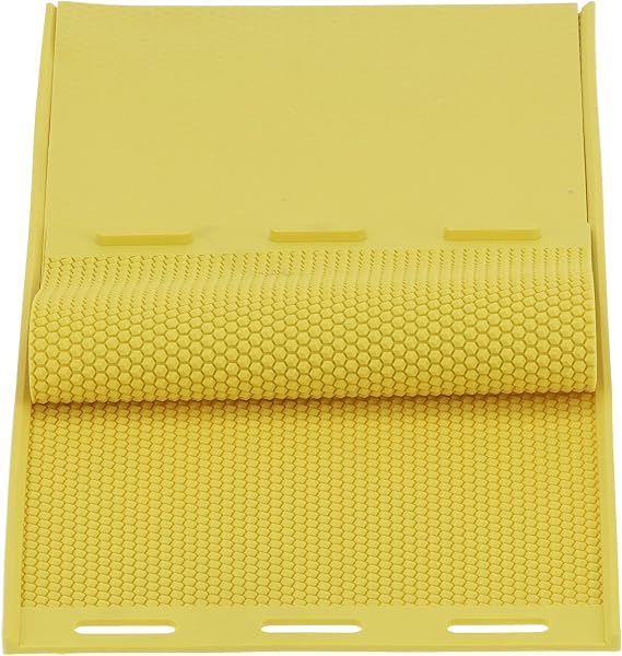 Luqeeg Beeswax Sheet, Silicone Press DIY Sheets, 2Pcs Press Embosser Machine, Beekeeping Accessory, Yellow