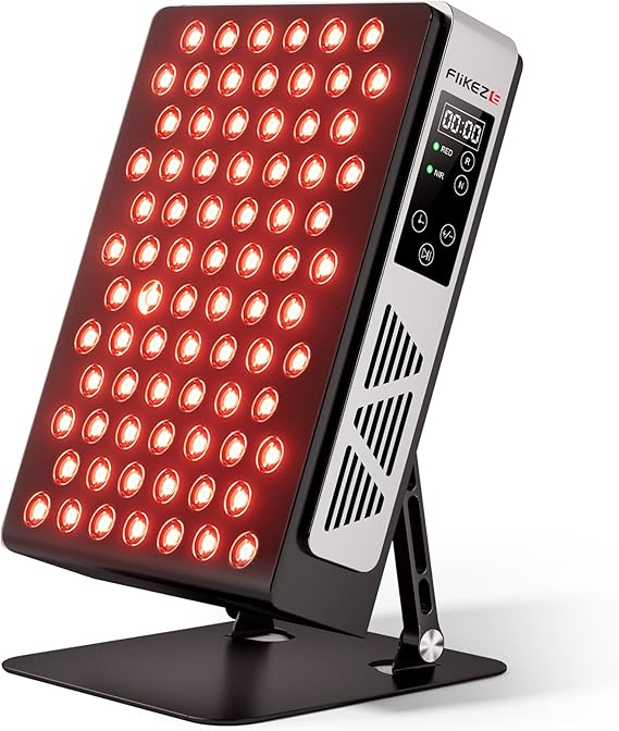 FLIKEZE Red Light Therapy Panel for Body Face, Light Therapy Lamp 4 Chips