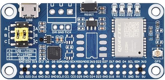 Waveshare LC29H Series Dual-Band GPS Module for Raspberry Pi, Dual-Band L1+L5 Positioning Technology, Supports Positioning Augmentation System and Easy Technology