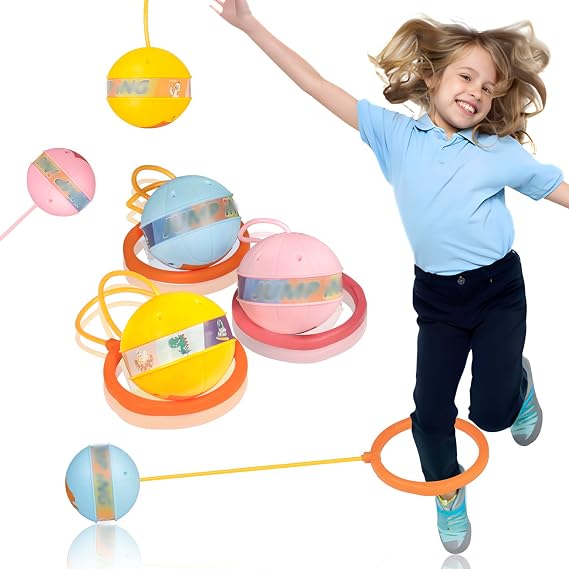 3PCS Light up Ankle Skip Ball Flashing Swing Balls Sports Game Outdoor Glow in the Dark Adults Jumping Ring Kids School Recess Skipping Toy