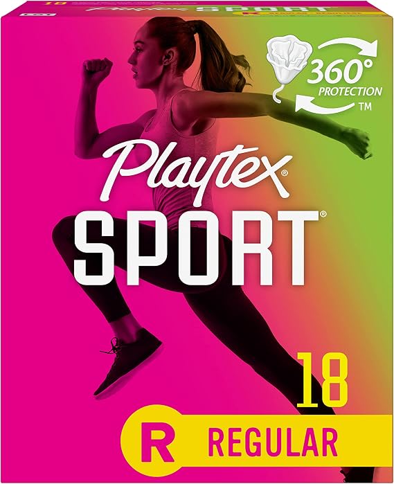 Playtex Sport Tampons, Super Plus Absorbency 36ct & Regular Absorbency 18ct Bundle