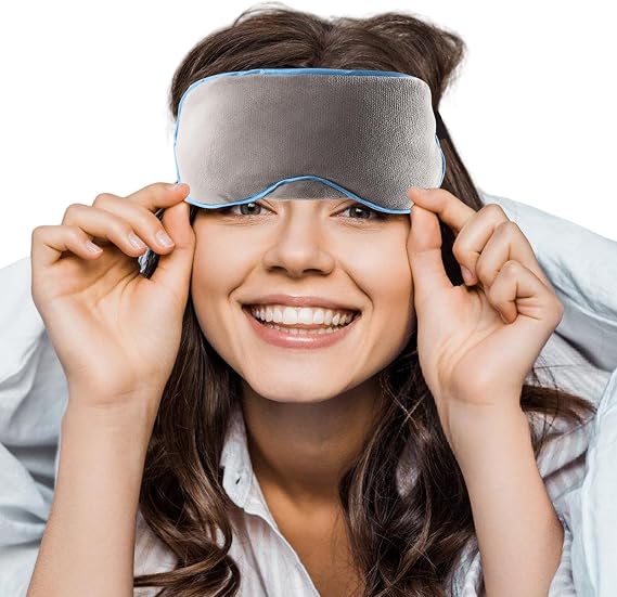 Heated Masks for Dry Eyes, Warm Compress Moist Heat for Blepharitis & Stye Eye Treatment, Microwave Activated Heating Pad, Lavender Sleep Mask