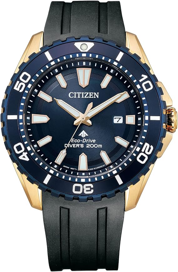 Citizen Watch Promaster Eco-Drive Marine Series 200m Diver BN0190 Series Men's, gold, watch