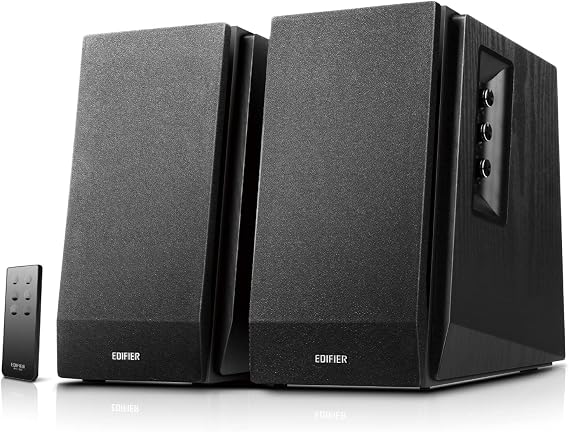 Edifier R1700BT Bluetooth Bookshelf Speaker - Active Near-Field Studio Monitors - Powered Speakers 2.0 Setup Wooden Enclosure 66w RMS (Black)