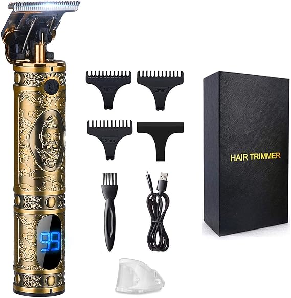 Suttik Hair Clippers for Men, Professional Hair & Beard Trimmer for Men, Mustache Trimmer T-Blade Hair Liner Edgers, Gold Knight Close-Cutting Trimmers