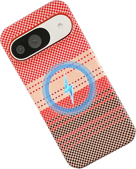 for Google Pixel 10 Pro XL Case, MagSafe Aramid Fiber Ultra Thin Aluminum Camera Protective Case, Orange