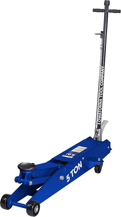 OTC HDJ5 5-Ton Hydraulic Service Jack - 6-3/8-22" Lift Range | Features Locking Handle and a Long Chassis Design with 47" Reach