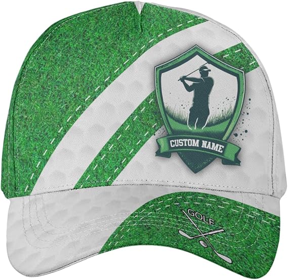 Custom Golf Hats for Men, American Golf Mens Graphic Fitted Baseball Cap Adjustable Snapback Hat