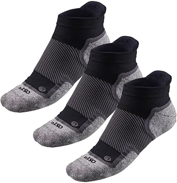 Road Runner Sports R-Gear OS1st Ultimate Wide No Show Socks, Men, Women, 3 Pairs