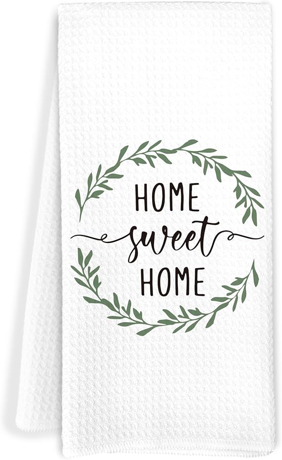 House Warming Gifts Home Sweet Home Kitchen Towels, Gifts for New Homeowners Decorative Hand Tea Towels for Bathroom, Best Housewarming Gift Dish Towel Dishcloth, 16x24 Inch