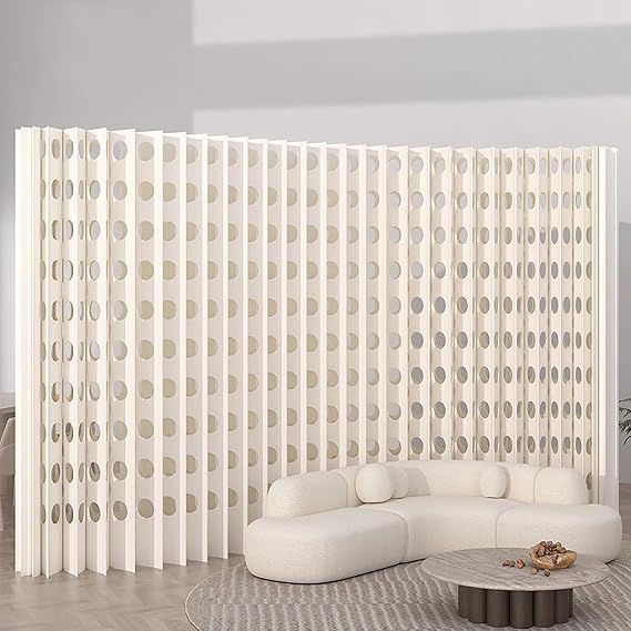 Room Devider, Foldable Paper Room Divider, Portable Room Dividers, Room Divider Screens, Length 79-197in, Height 63-94in, for Home/Office(200x43x220cm/79x17x86in)