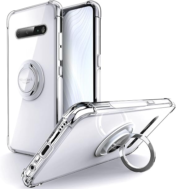 Silverback for LG V60 ThinQ Case Clear with Ring Kickstand