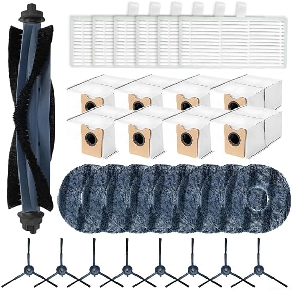 All in One Cleaning Solution for eufy Robot Vacuum For Omni C20 Featuring Main Brush, Side Brushes, Filters & Mop Cloths (B)