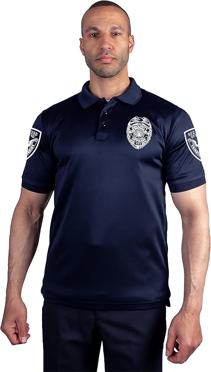 RYNO GEAR Elite Tactical Duty Performance, Lightweight, Breathable, 100% Polyester, Short Sleeve Security Polo Shirt Mens