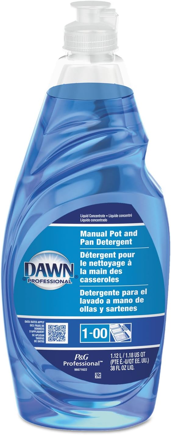 Dawn Professional 45112CT Dishwashing Liquid, Original, 38 oz, 8/CT, Blue