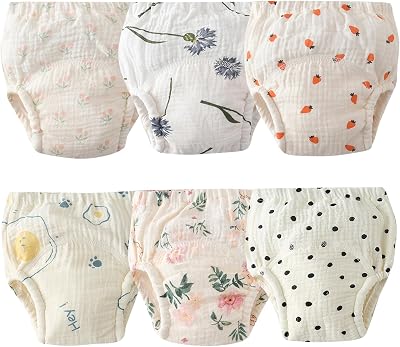 Unisex Pee Training Underwear Waterproof Toddler Underpants Cotton Potty Assorted Training Panties 6-Pack