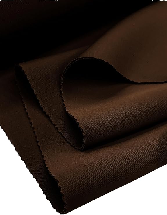 Neoprene Scuba Super Techno Fabric, 2mm Thick, Solid Colors, Sold by The Yard. (Brown)