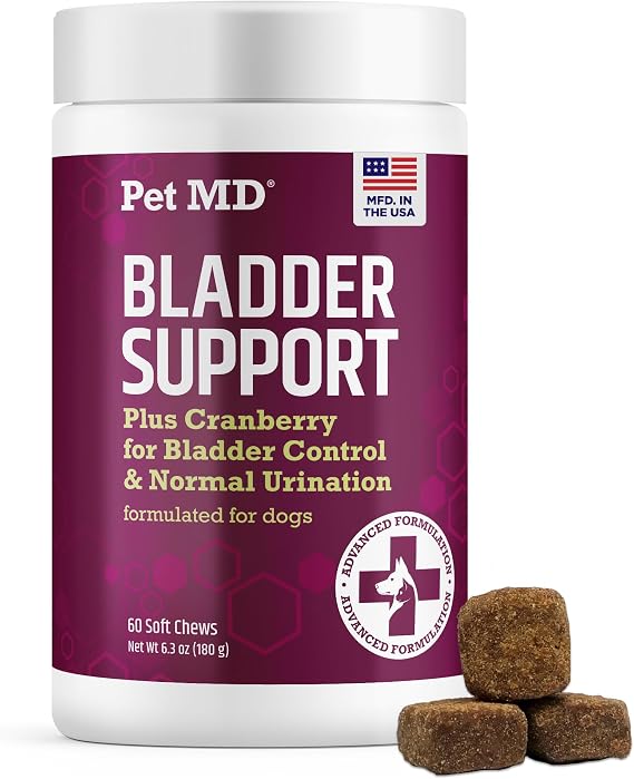 Pet MD Bladder Support Plus Cranberry for Dogs - 60 ct