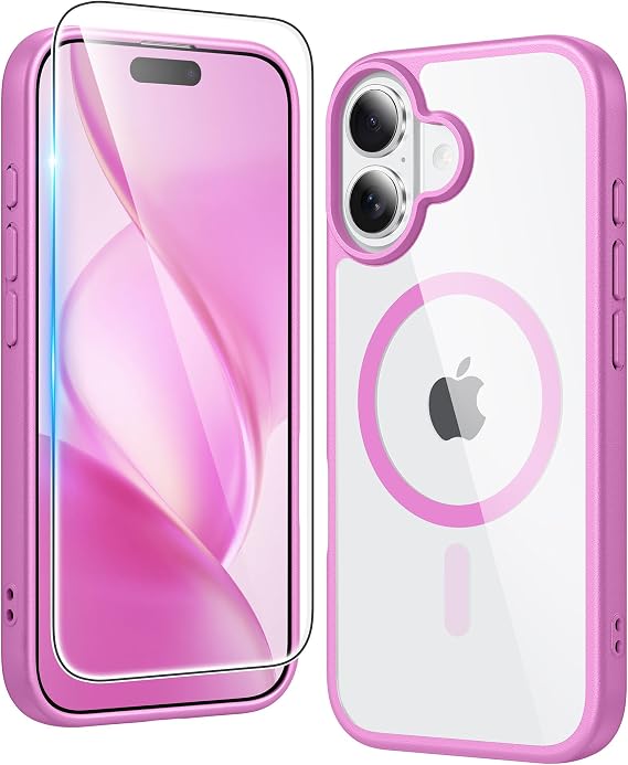FNTCASE for iPhone 16 Phone Case Compatible with Magsafe Clear Phonecase