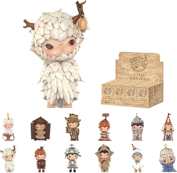 POP MART Hirono Shelter Series Figures, 12PCs HIRONO Blind Box Figures, Random Design Action Figures Collectible Toys Home Decorations, Holiday Birthday Gifts for Boys and Girls, Whole Set