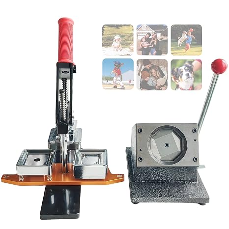Magnet Maker Kit Craft Machine for Custom Magnets, Includes Press + Paper Cutter + 200-Piece Supplies, Compatible with Acrylic & Cardboard (2 * 2 in)