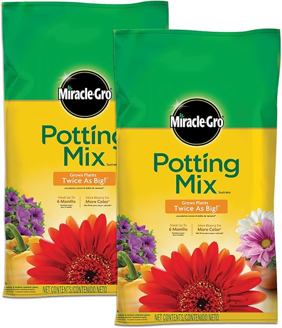 Miracle-Gro Potting Mix, 8 qt. (2-Pack)