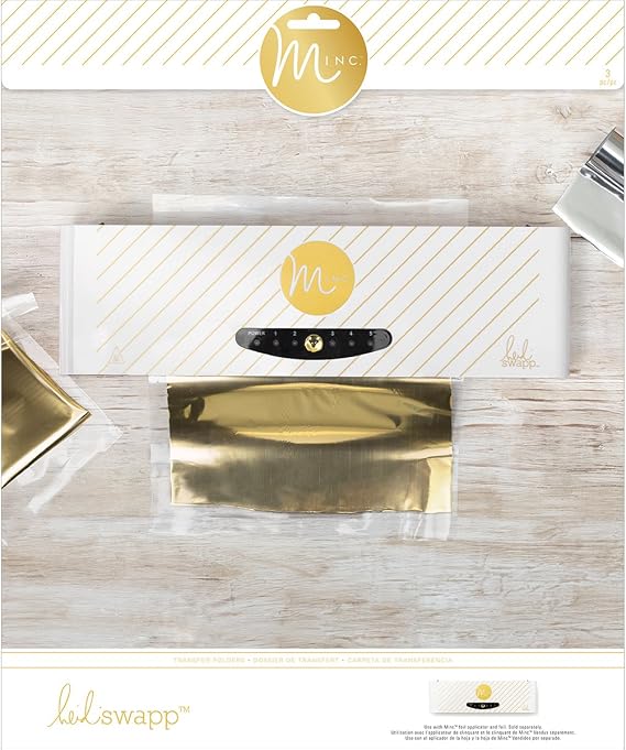 American Crafts Heidi Swapp Accessory Mink-Transfer Folders-6.25 x 12/12.25 x 14 (3 Pieces), Foil