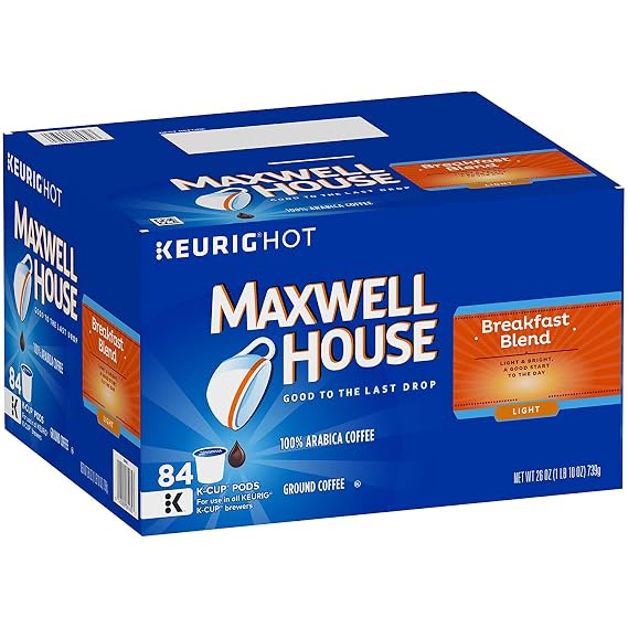 Maxwell House Breakfast Blend Coffee , Single Serve Keurig K-Cup (84 ct)