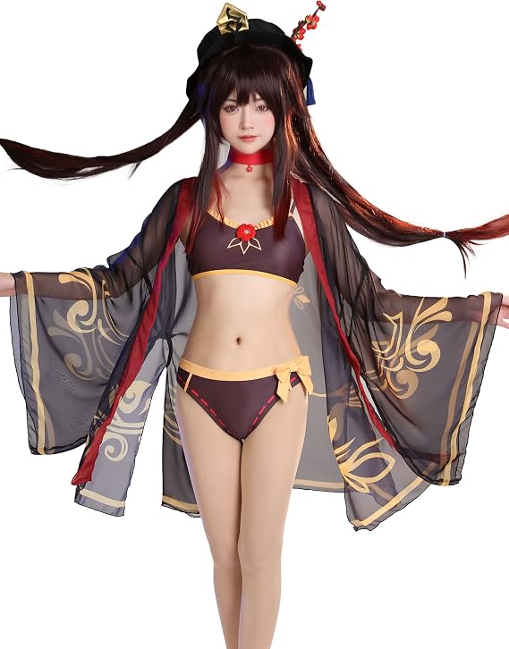 haikyuu Women Anime Two Piece with Cover up Swimsuit Bikinie Set Swimwear Outfit Kawaii Bikini Bathing Suit Sexy