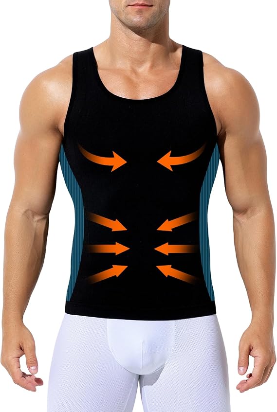 Men's Compression Tank Top Undershirts Slimming Body Shaper Vest