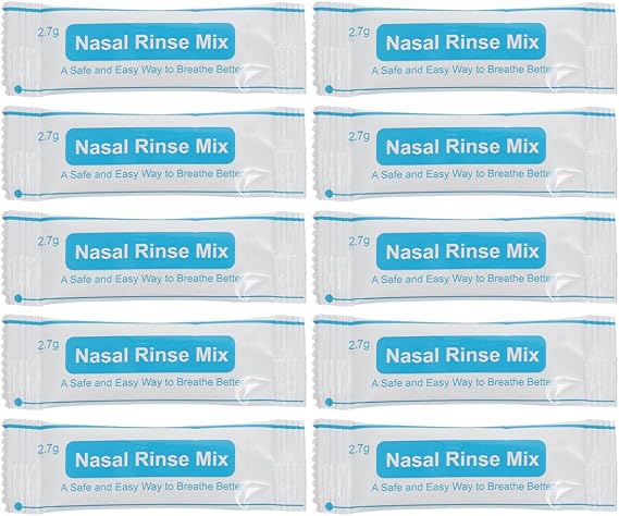 Nasal Rinse Salt Packets 40 Count Finely Ground Saline Mix for Nasal Irrigation Suitable for and Adults