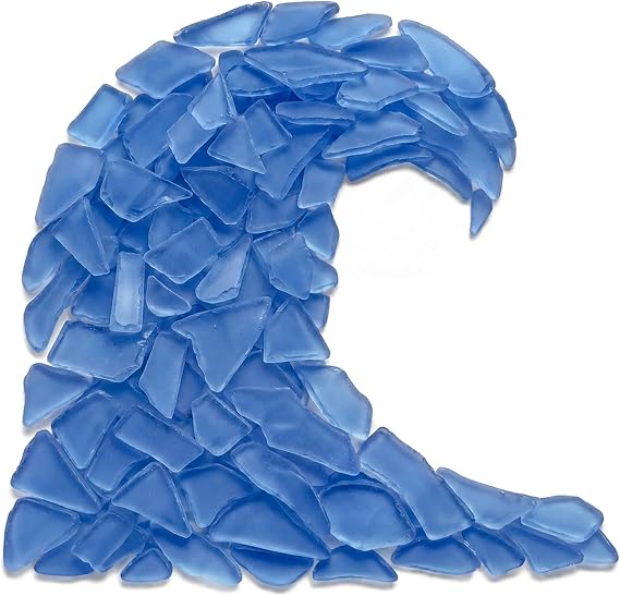 Sea Glass for Crafts 11oz Dark Blue Sea Glass Decor, Tumbled Seaglass, Beachglass for Crafts, Seaglass for Beach Accents, Coastal DIY Supply, Nautical Vase Filler