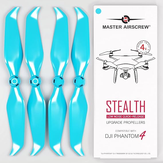 Master Airscrew Stealth Propellers for DJI Phantom 4 - Blue, 4 pcs