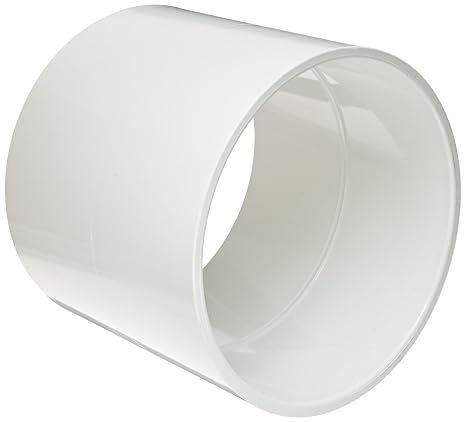 Spears 429 Series PVC Pipe Fitting, Coupling, Schedule 40, White, 6" Socket