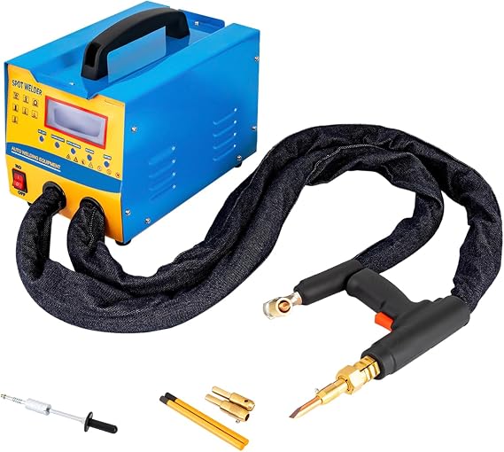 Spot Welder Dent Puller, 3000W 220V Stud Welder Dent Repair Kit, Dent Puller Machine with 7 Selectable Welding Modes 9 Power Levels for Car Body Dent Repair, 22x32x26cm, Blue