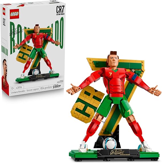 LEGO Editions Cristiano Ronaldo Soccer Legend - Building Set for Boys & Girls, Ages 12+ Collectible Soccer Gift with Plaque - Kids Bedroom or Shelf Decor - 43016