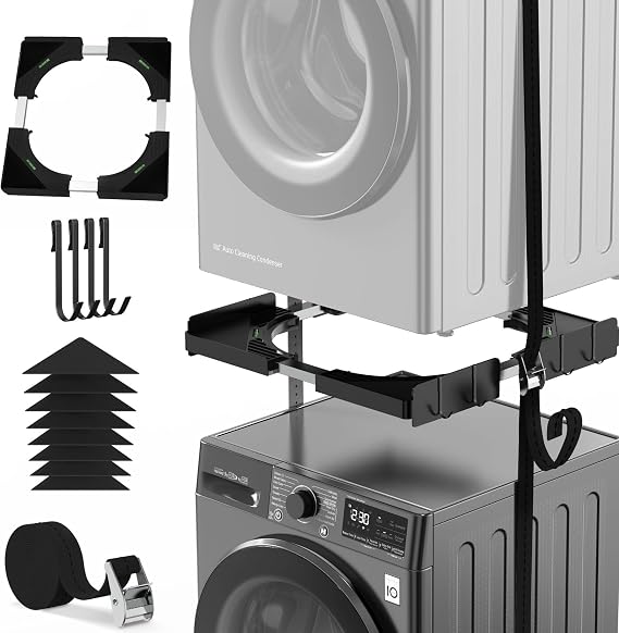 Ultra-thin Universal Stacking Kit for Washer and Dryer (Black) [Energy Class A]