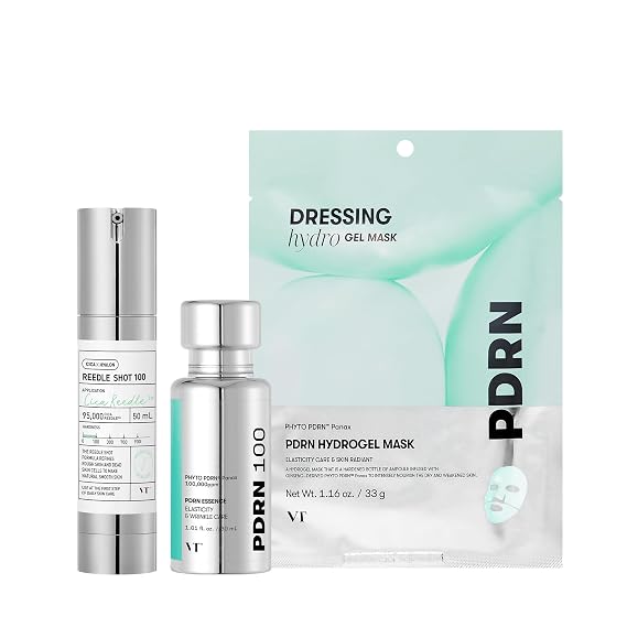 VT COSMETICS Cica Reedle Shot 100&PDRN 100 Essence&PDRN Hydrogel Mask 4pcs