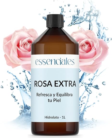 Essenciales Pink Extra - Floral Water - Rosa Damascena - 100% Pure and Natural - 1 Litre
