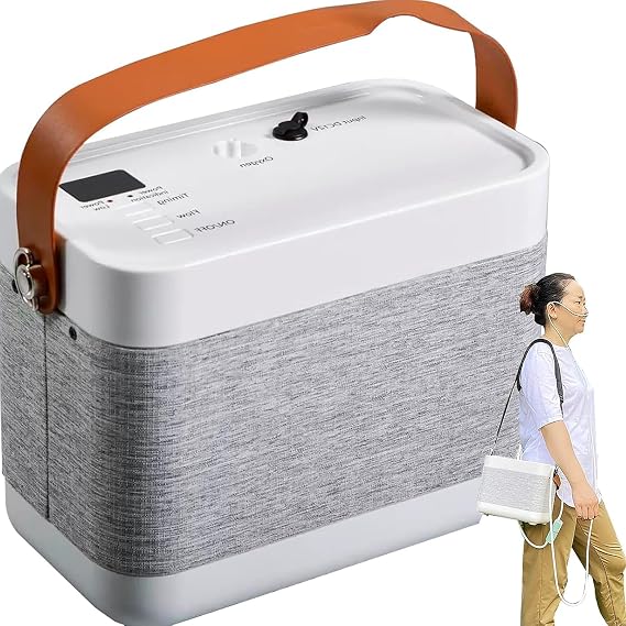 Portable Oxygen Concentrator 1-3L/min Adjustable with Bag for Home and Travel Use, Car Air Purifier