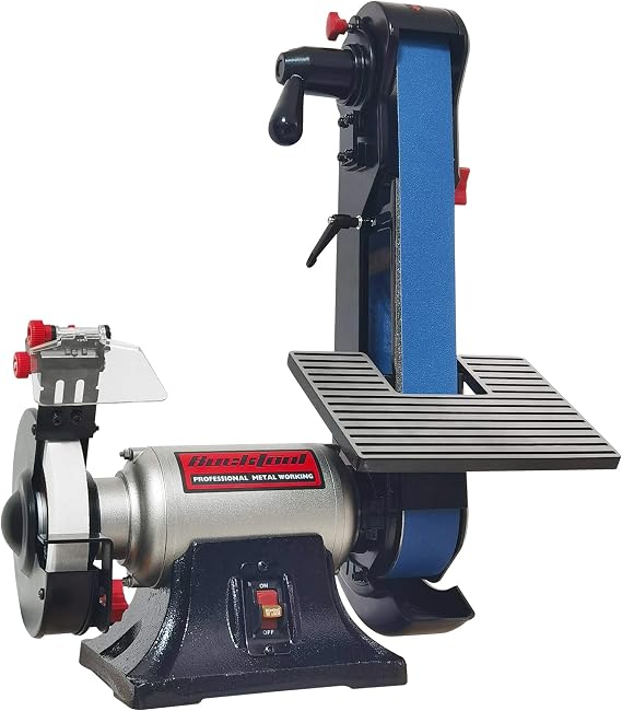 BUCKTOOL 2x42" Belt Sander 6" Bench Grinder Combo for Metalworking,3.5A