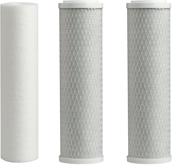 Hydronix RO Reverse Osmosis Replacement Pre Filters Universal Fit, 1 Sediment & 2 Carbon - 3 Pack