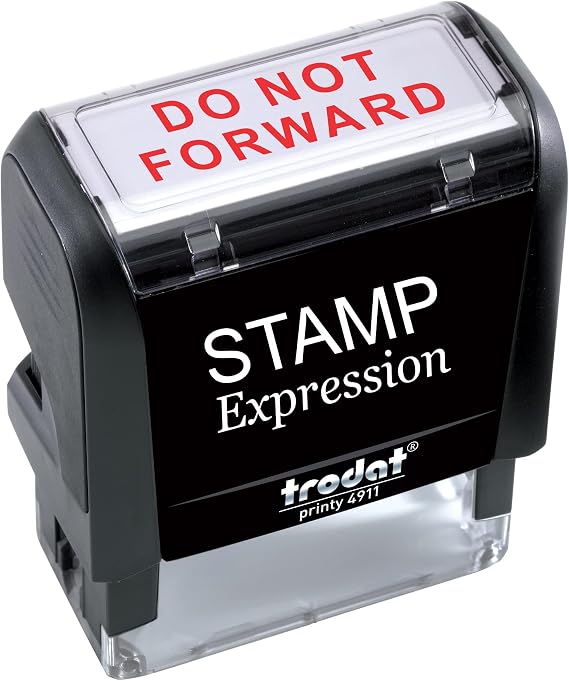 StampExpression - DO NOT Forward Office Self Inking Rubber Stamp - Red Ink (A-5482)