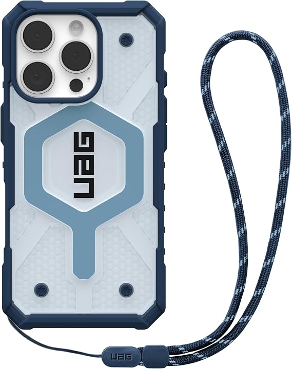 UAG Pathfinder Clear for iPhone 16 Pro Case + Lanyard Bundle, Blues