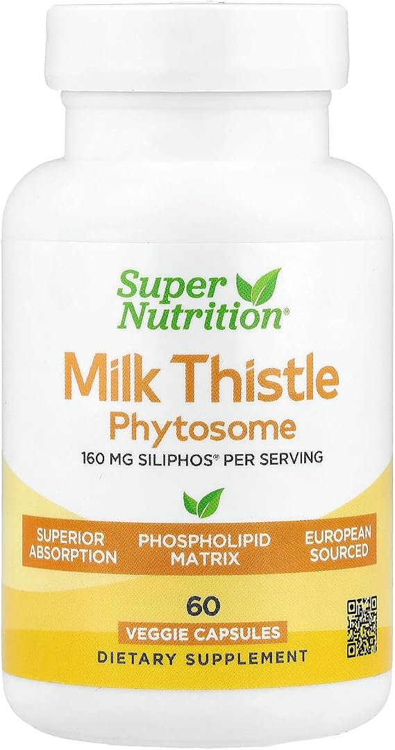 SuperNutrition Milk Thistle Phytosome, 160 mg, 60 Veggie Capsules
