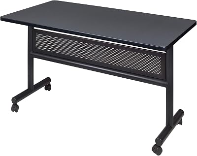 Romig Axis-Pro 48 x 24 in. Flip-Top Training Nesting Table with Modesty Panel- Grey