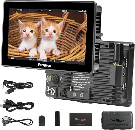 Portkeys BM5IV WR 5.5 2000nits 4K 60P HDMI-Compatible 3G-SDI Touch Focus Camera Control Monitor Built-in CINENORM, Dual-Screen Monitoring,Aluminum Housing 100% Rec.709 Wide Color Gamut
