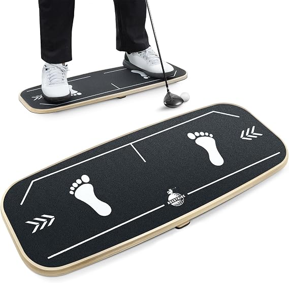 Golf Pressure Plate, Gravity Transfer Board Training Aid to Weight Shift Golf Training Aid for Indoor Practice, Golf Swing Speed Trainer for Beginners Correct Swing Sequence Tempo