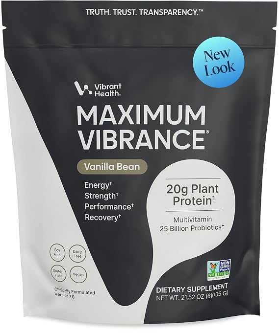 Vibrant Health Maximum Vibrance Vegan Meal Shake Vanilla 15 Servings