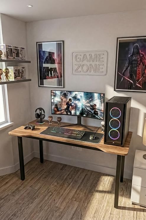 140 Çam Oyun Çalışma Masası Gaming Masa Ofis Masası